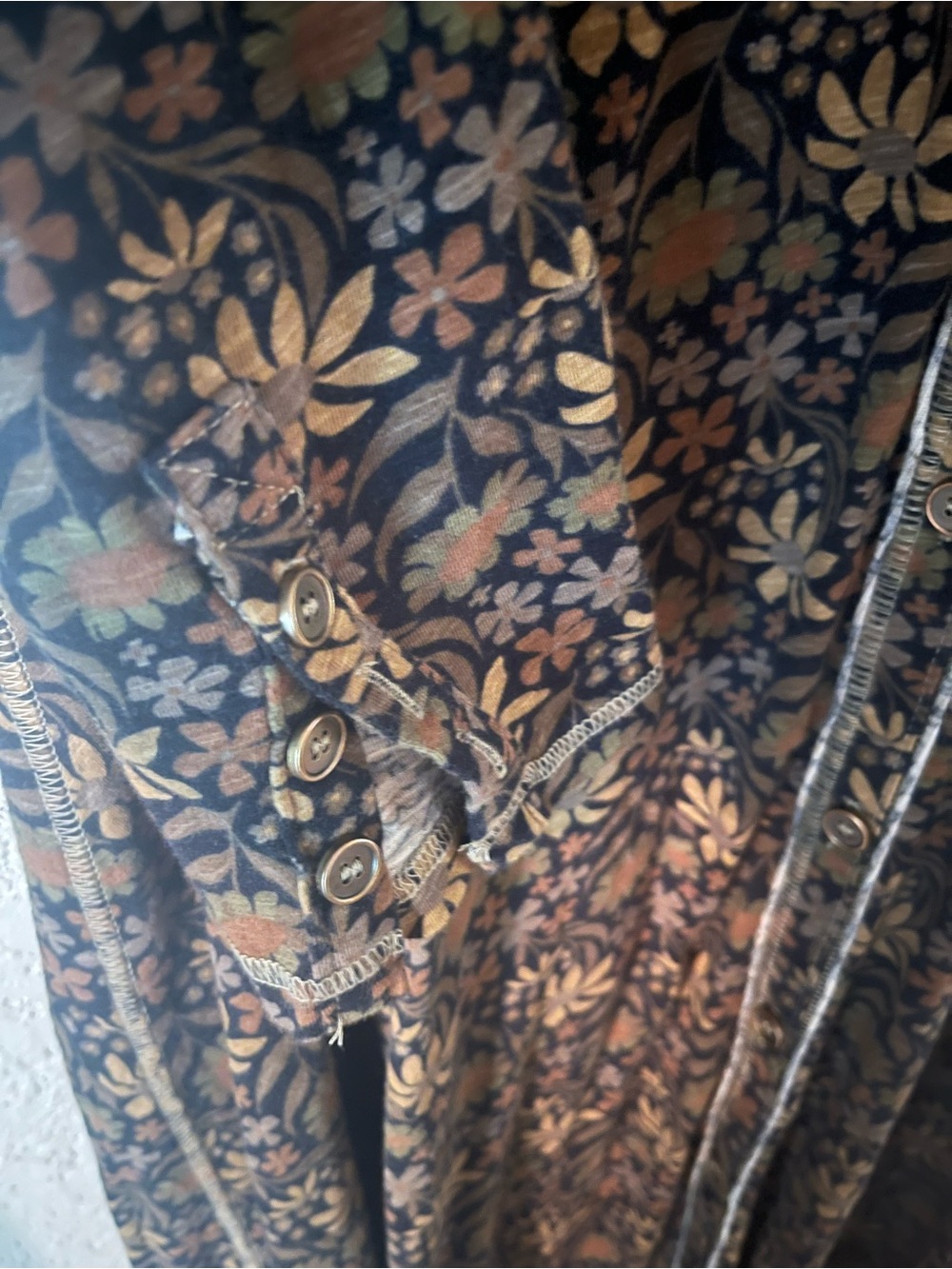 NATURAL LIFE W/Tags Christa Maxi Dress with Daisy Tan Floral Print - Picture 9 of 11